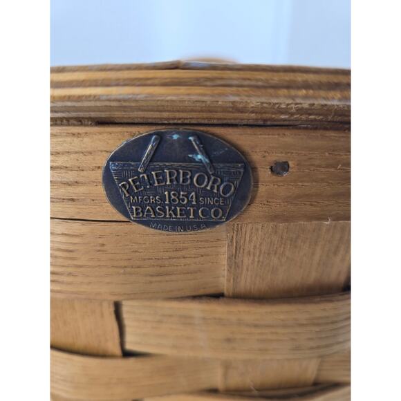 Peterboro Basket Co. Basket with Lid & Handle – Vintage / Decorative - Picture 7 of 12